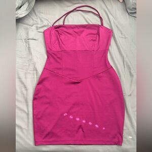 Windsor Strapless Magenta Dress